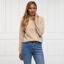 Holland Cooper Tori Half Zip Knit - Light Camel