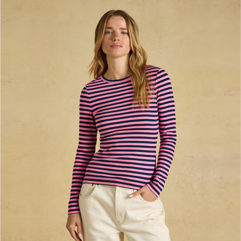 Joules Ladies Sophie T-Shirt - Navy/Pink