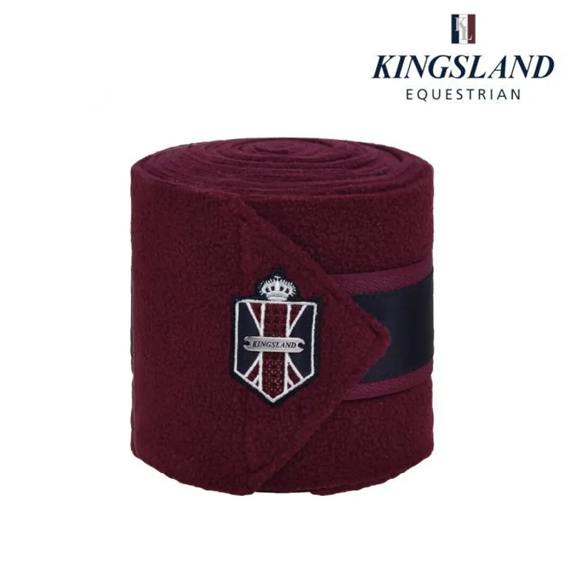Kingsland KLange Fleece Bandages - Burgundy 