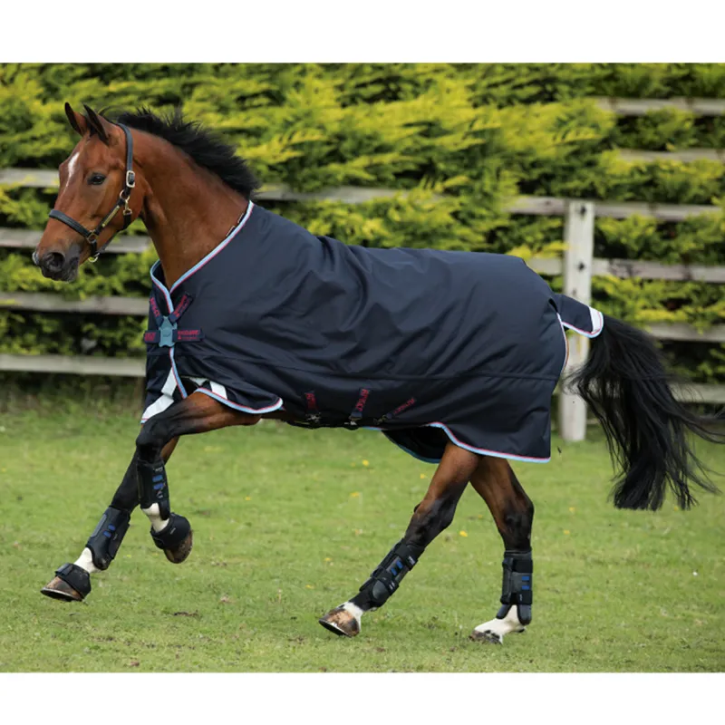 Horseware Amigo Bravo 12 Original 150g Turnout Rug with Disc Front - Dark Navy/Navy/Red/Blue