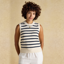 Joules Ladies Holly Knitted Vest - Cream/Navy