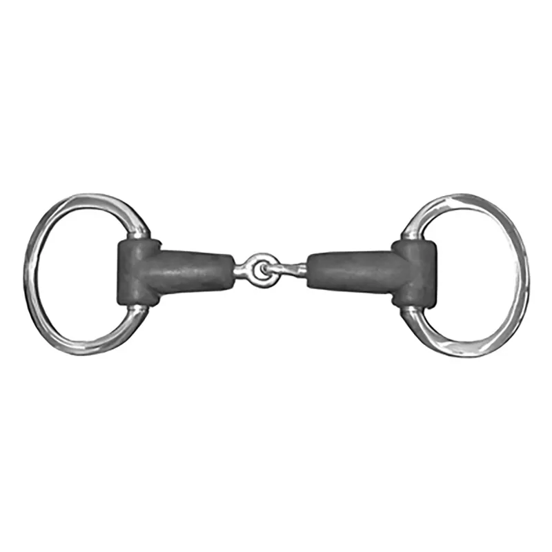 JHL Pro Steel Rubber Mouth Eggbutt Snaffle