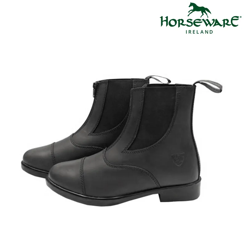 Horseware Mens Short Zip Boots - Black
