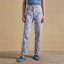 Joules Ladies Slim Straight Mid Rise Jeans - Blue Toile