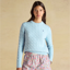 Joules Ladies Classic Cable Jumper - Light Blue