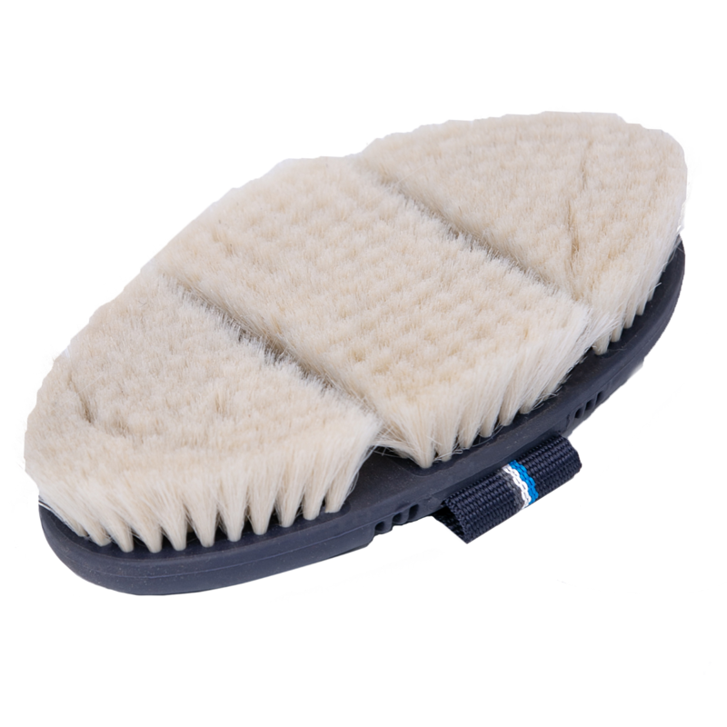 Coldstream Birkhill Bend Goat Hair Body Brush - Navy - 8.5 x 9.5cm-1