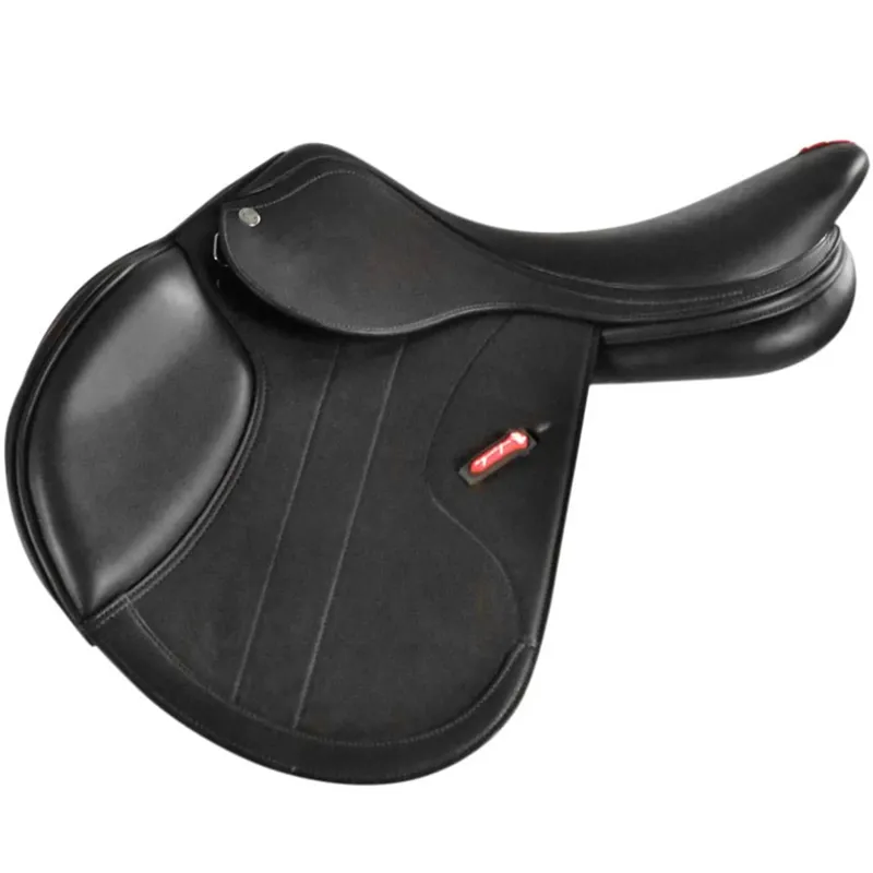 Equipe Boulevard Double Flap Jump Saddle - Black - 17.5 + 2