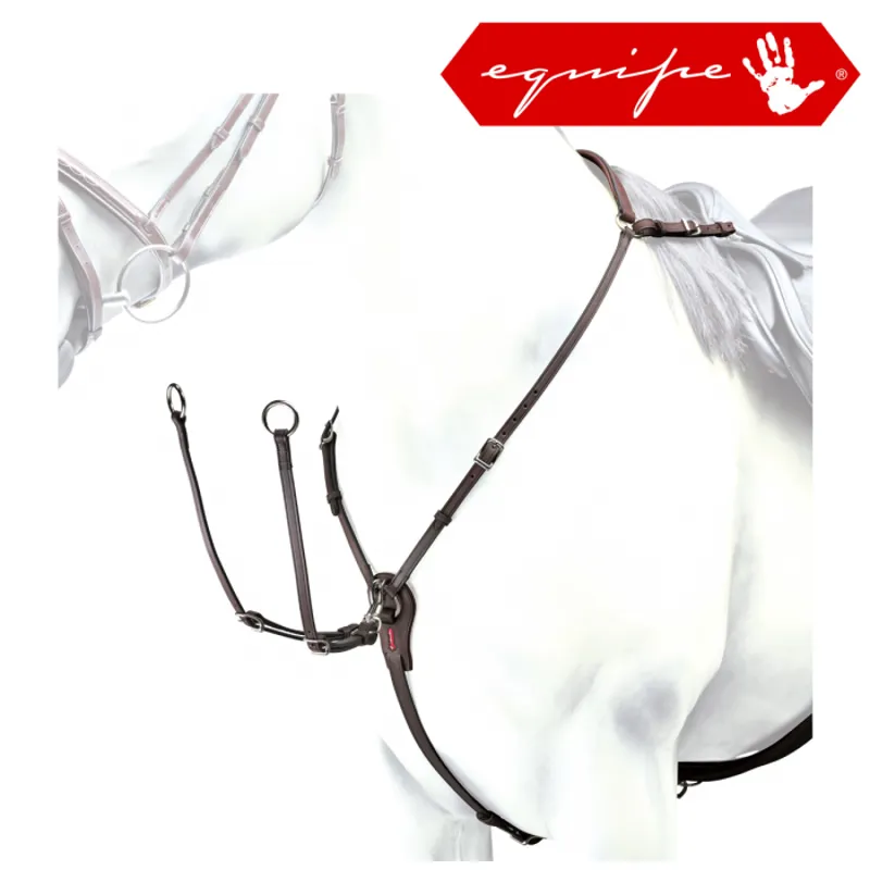 Equipe Leather Hunting Breastplate - Black/Brass