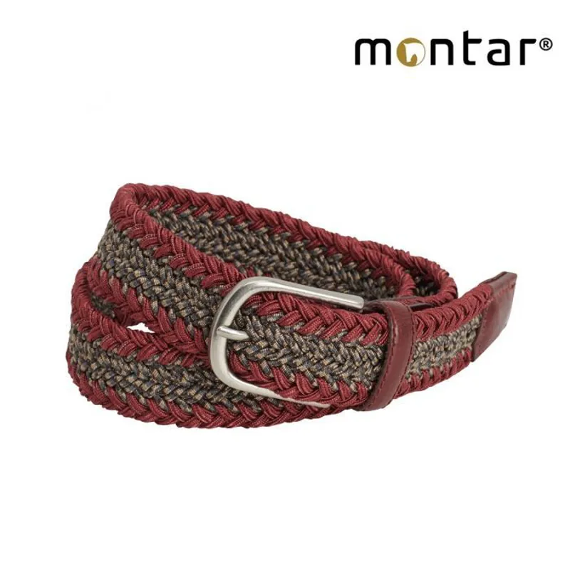 Montar Braided Stretch Belts - Ruby Red