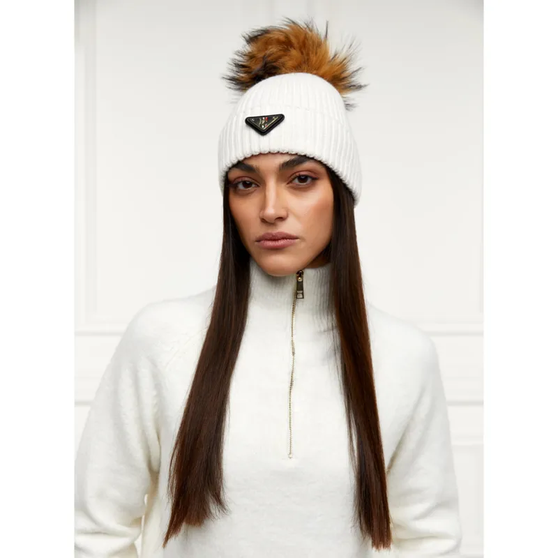 Holland Cooper Burghley Bobble Hat - Cream-1