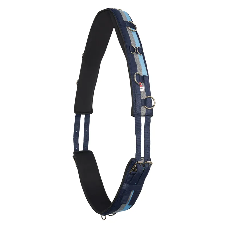 Imperial Riding Deluxe Lunging Girth - Blue/Navy/Silver