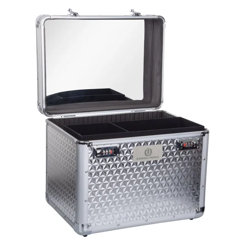 Imperial Riding IRHShiny Grooming Box - Silver-1