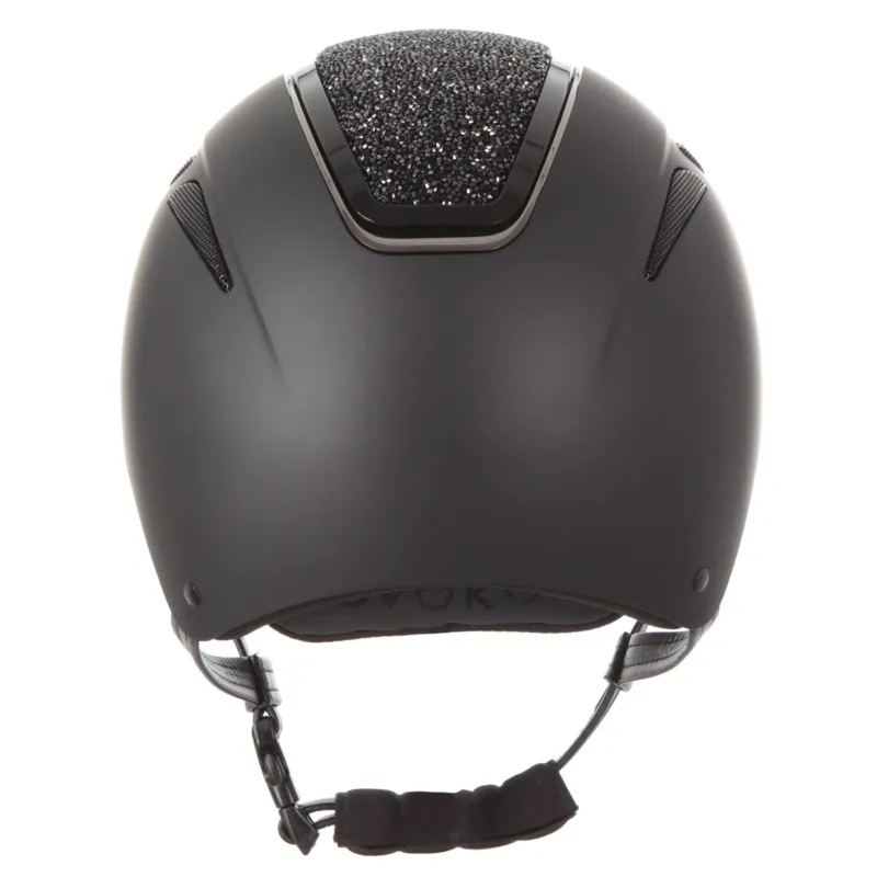 Evoke Callisto MIPS Classic Peak Riding Hat - Black/Black Crystal-2