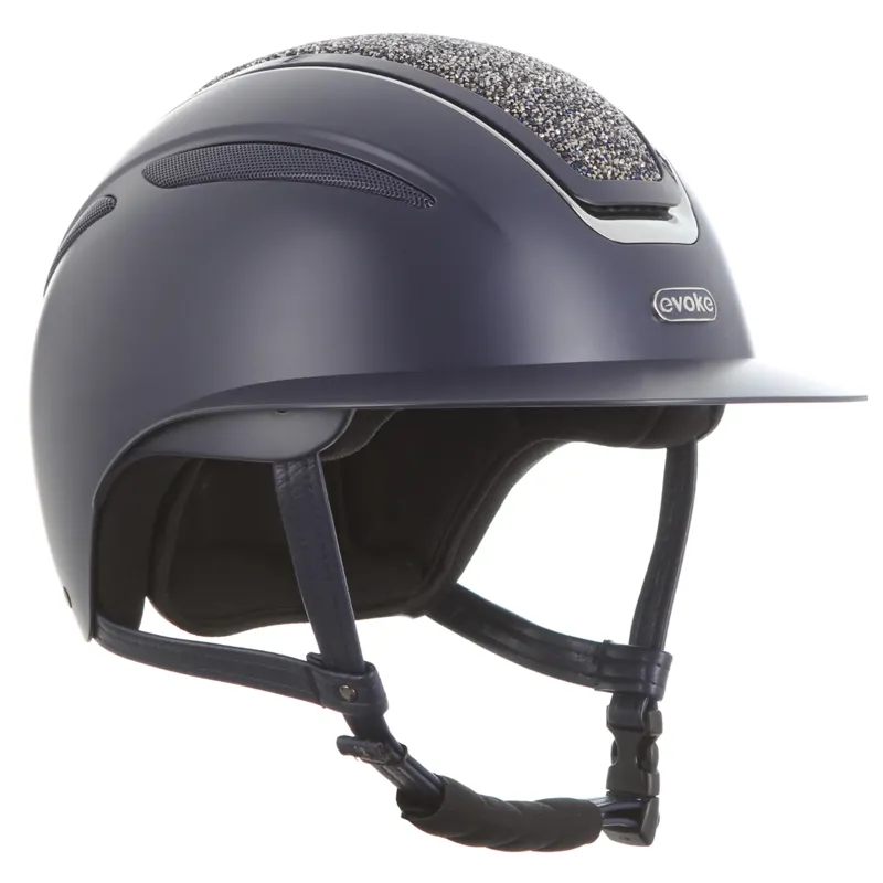 Evoke Callisto MIPS Wide Peak Riding Hat - Navy/Navy Crystal-2