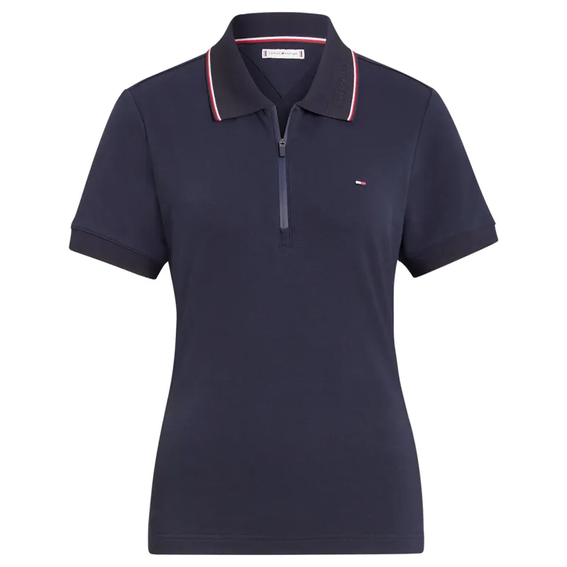 Tommy Hilfiger Women's Camden Zip Polo Shirt - Desert Sky