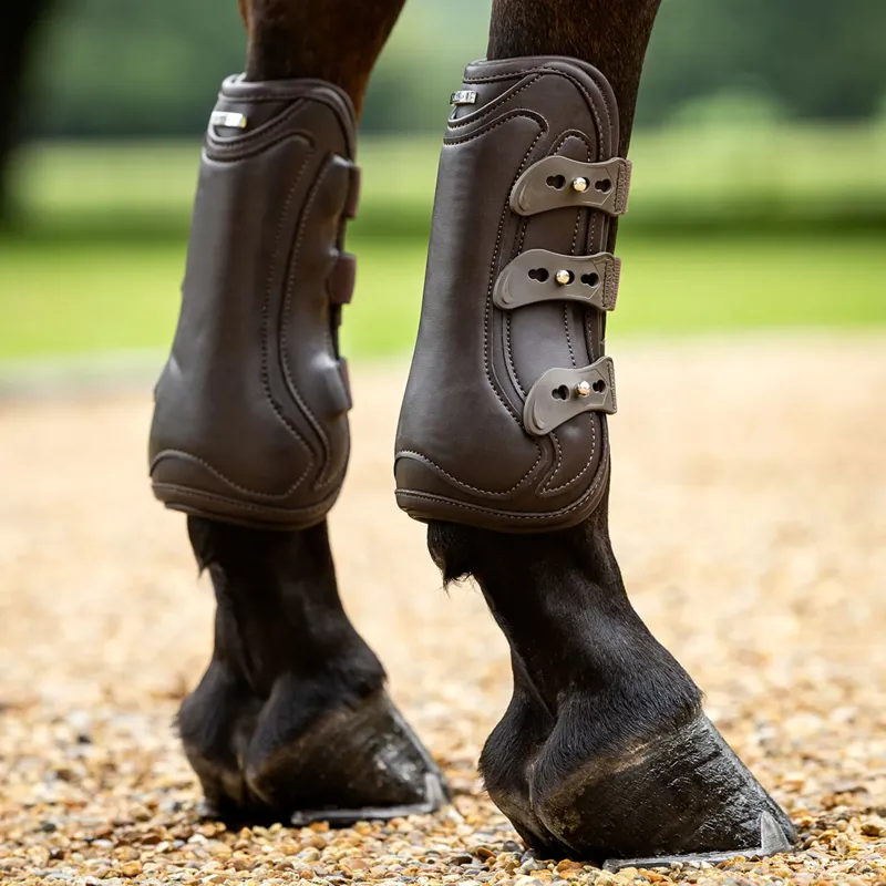 LeMieux Capella 3 Strap Tendon Boots - Brown-1