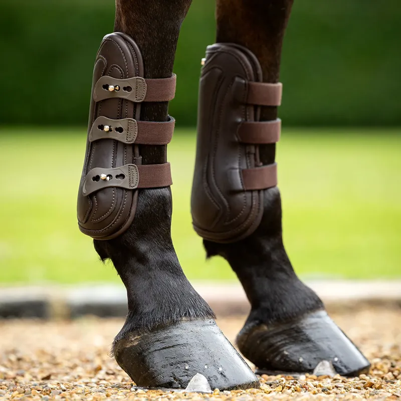 LeMieux Capella 3 Strap Tendon Boots - Brown-2