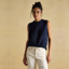 Joules Ladies Holly Knitted Crew Neck Vest - Navy