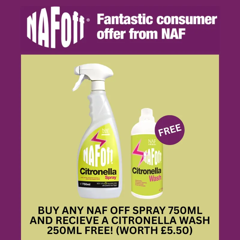 NAF Off Citronella Spray 750ml with Free Citronella Wash 250ml