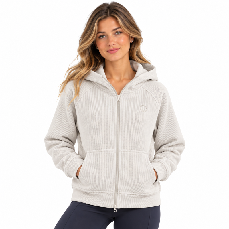 Imperial Riding Ladies Gwen Cardigan - Taupe Melange