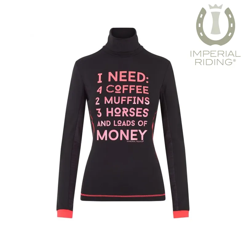 Imperial Riding Cheeky Turtle Neck - Black