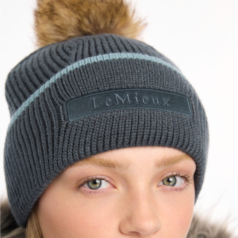 LeMieux Clara Cable Beanie - Petrol-4