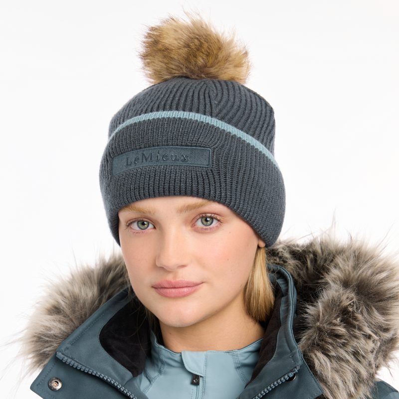 LeMieux Clara Cable Beanie - Petrol-1