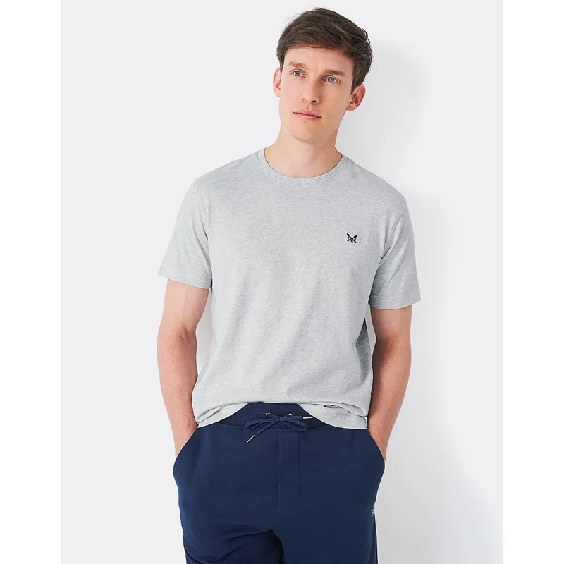 Crew Clothing Men's Classic T-Shirt - Light Grey Marl