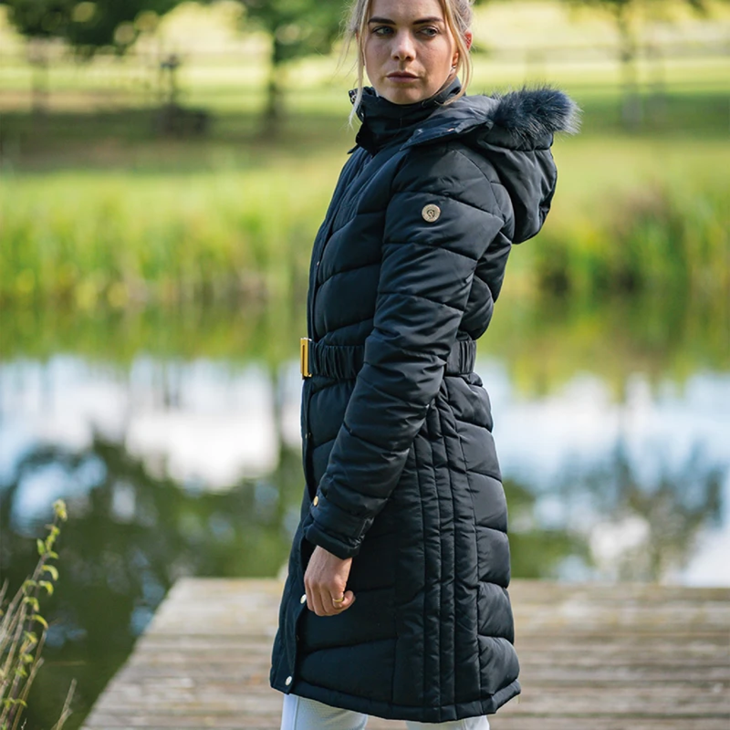 Coldstream Branxton Long Quilted Coat - Black-3