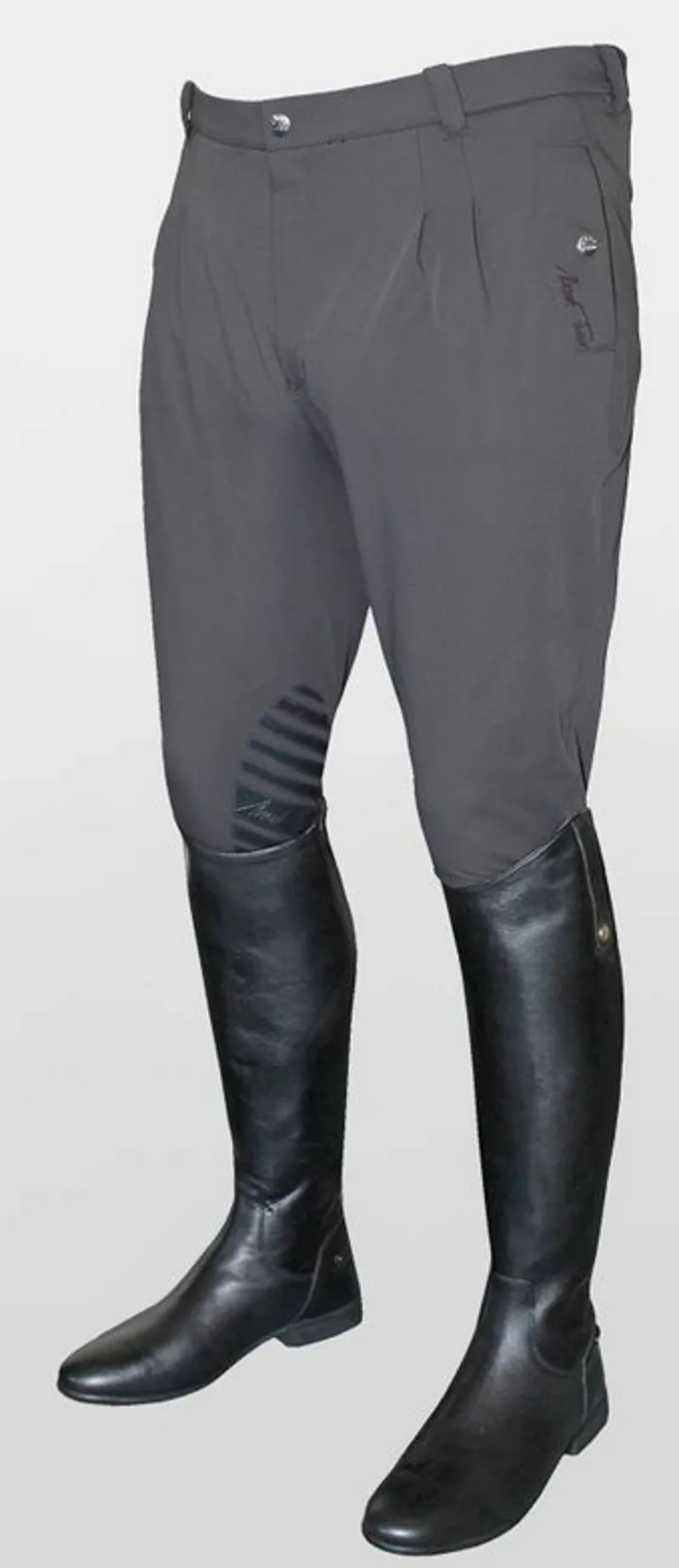 Mark Todd Mens Coolmax Grip Breeches - Grey