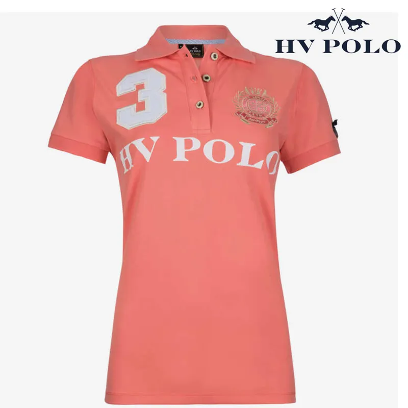 HV Polo Polo Shirt Favouritas EQ SS - Bright Coral