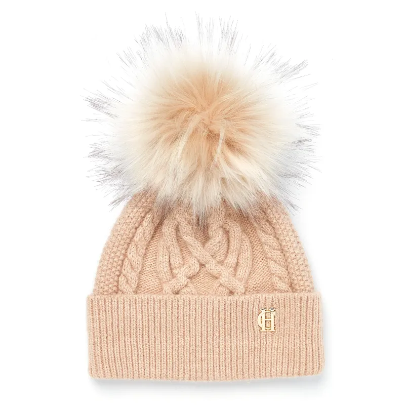 Holland Cooper Cortina Bobble Hat - Camel Champagne