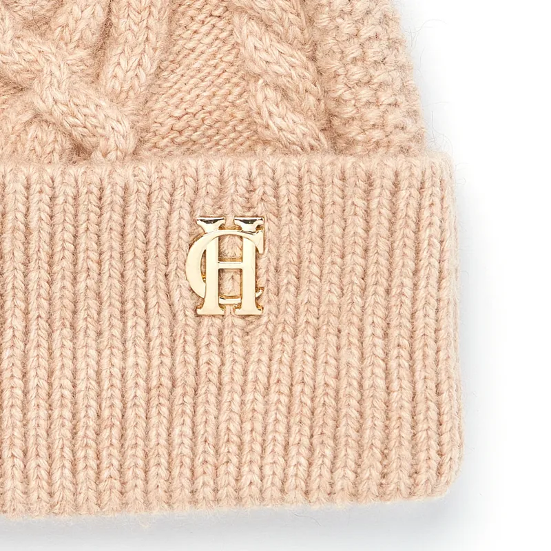 Holland Cooper Cortina Bobble Hat - Camel Champagne-2