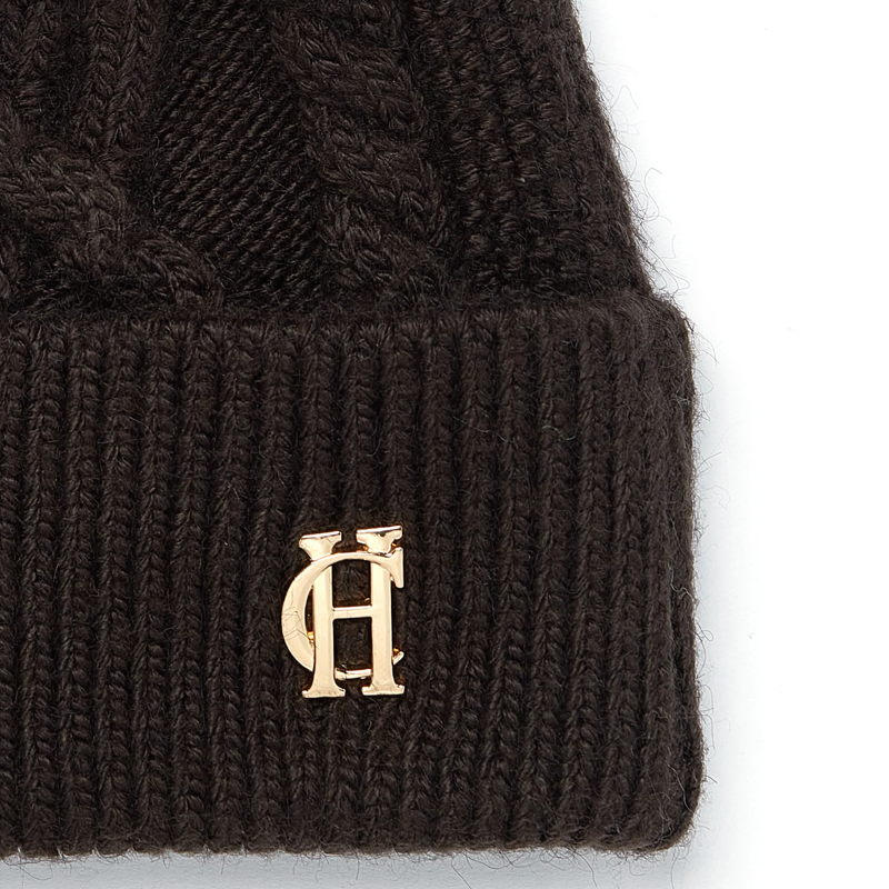 Holland Cooper Cortina Bobble Hat - Chocolate Mink-3