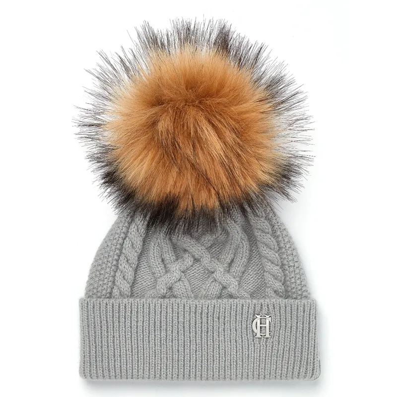 Holland Cooper Cortina Bobble Hat - Soft Grey