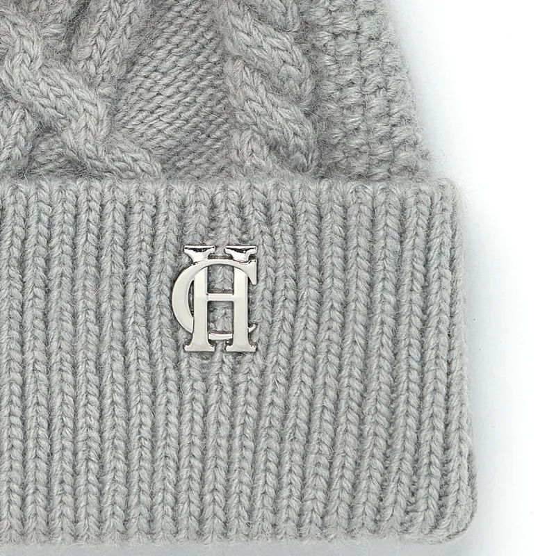 Holland Cooper Cortina Bobble Hat - Soft Grey-2