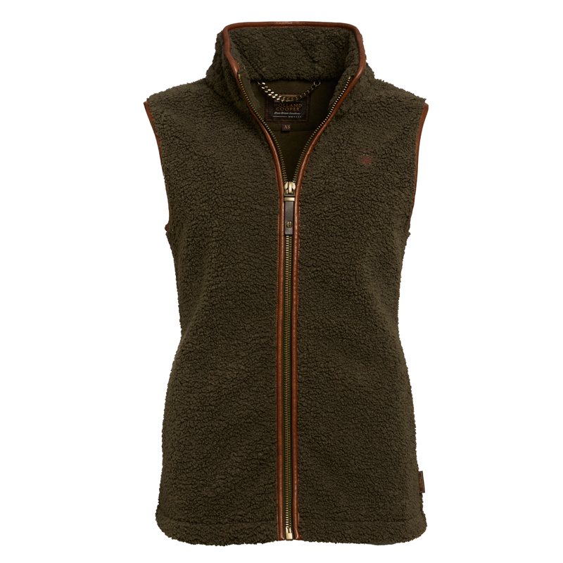 Holland Cooper Country Fleece Gilet - Khaki Borg-10