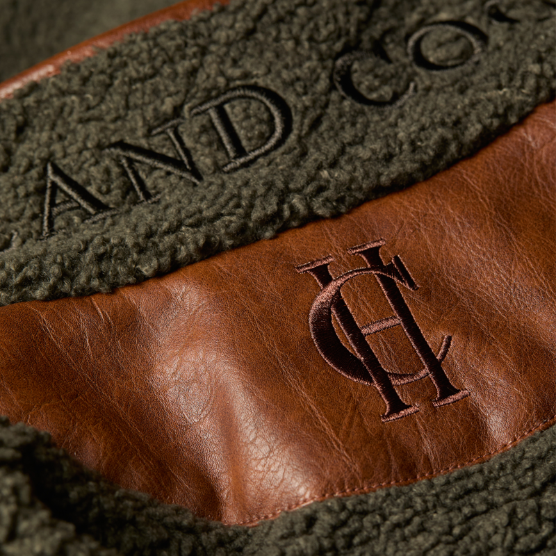 Holland Cooper Country Fleece Gilet - Khaki Borg-8