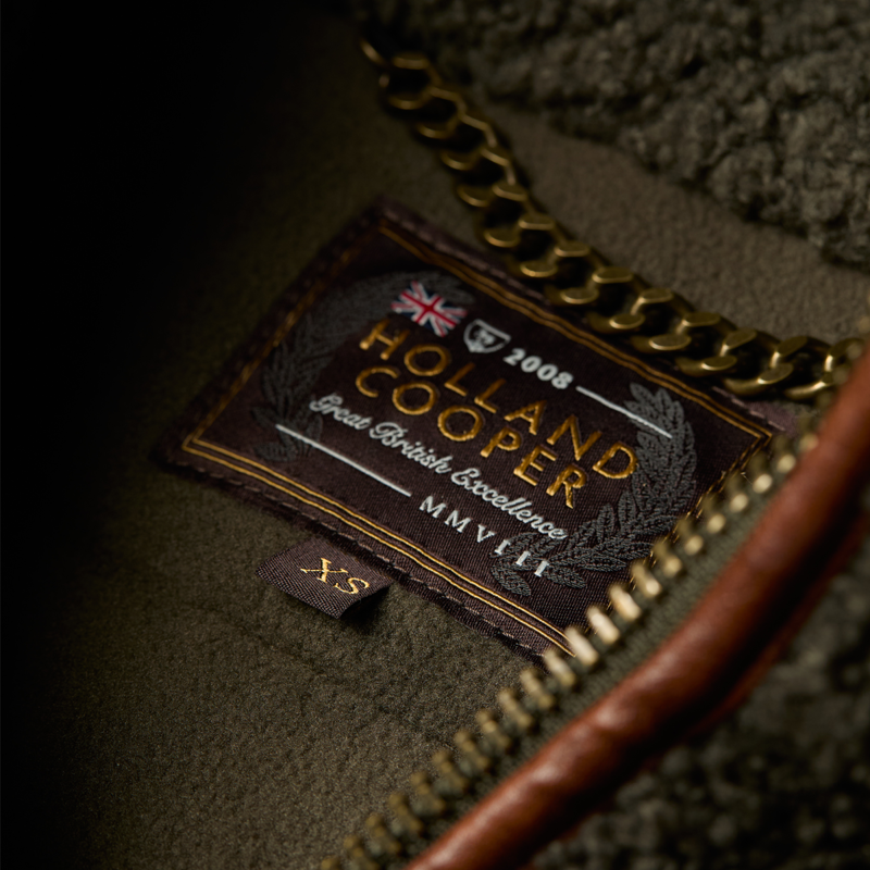 Holland Cooper Country Fleece Gilet - Khaki Borg-7
