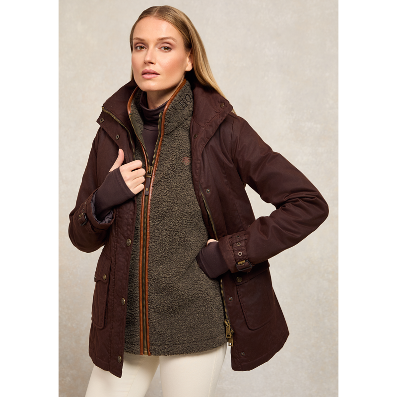 Holland Cooper Country Fleece Gilet - Khaki Borg-5