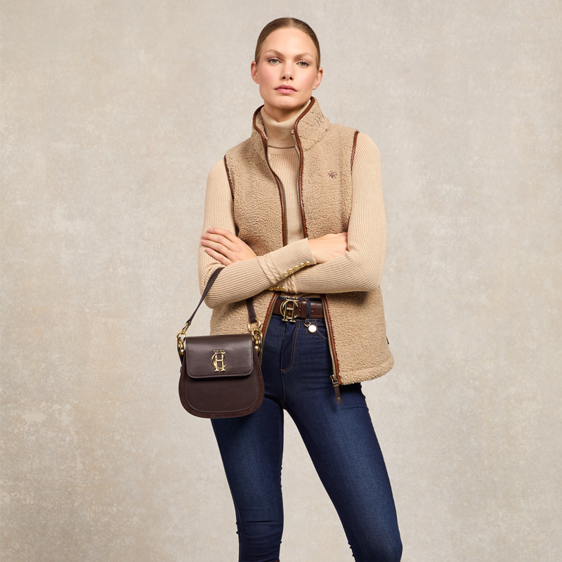 Holland Cooper Country Fleece Gilet - Natural Borg-3