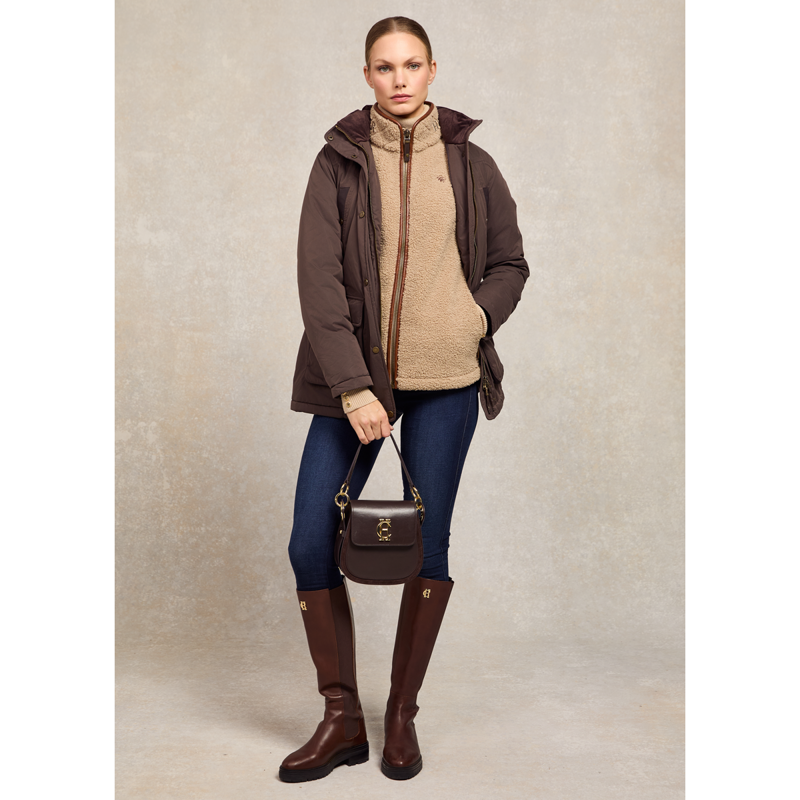 Holland Cooper Country Fleece Gilet - Natural Borg-4