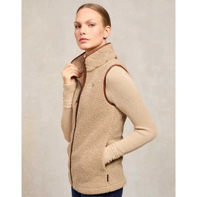 Holland Cooper Country Fleece Gilet - Natural Borg-1