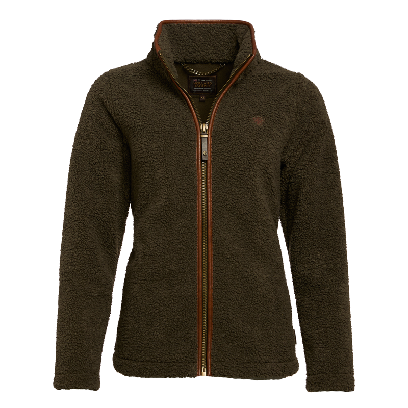 Holland Cooper Country Fleece Jacket - Khaki Borg-9