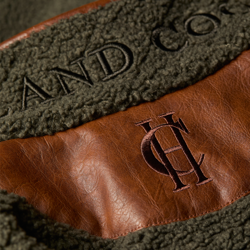 Holland Cooper Country Fleece Jacket - Khaki Borg-6