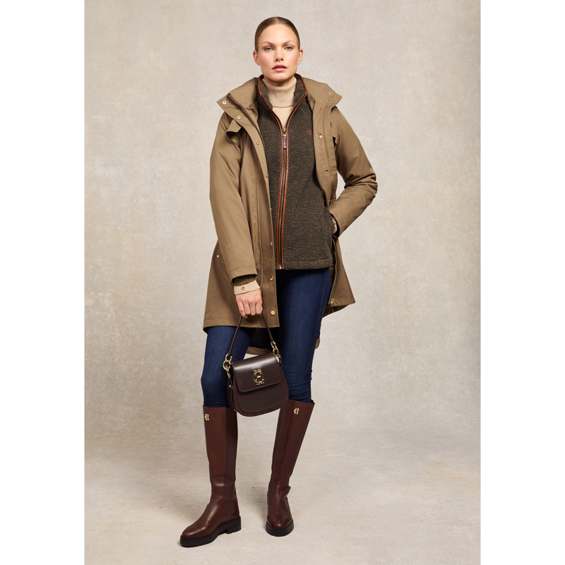 Holland Cooper Country Fleece Jacket - Khaki Borg-5