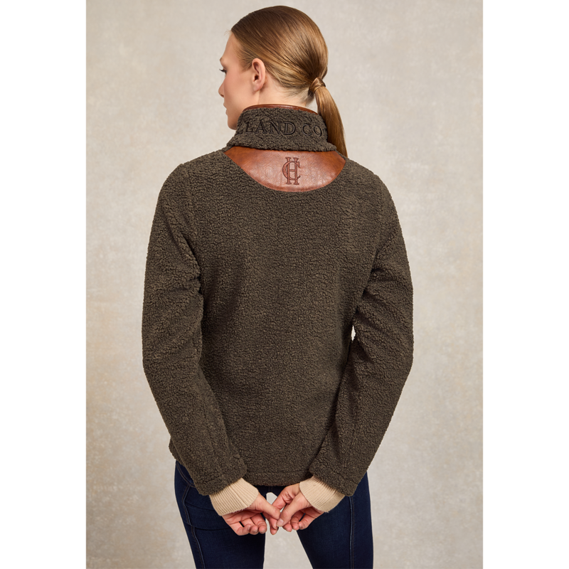 Holland Cooper Country Fleece Jacket - Khaki Borg-1