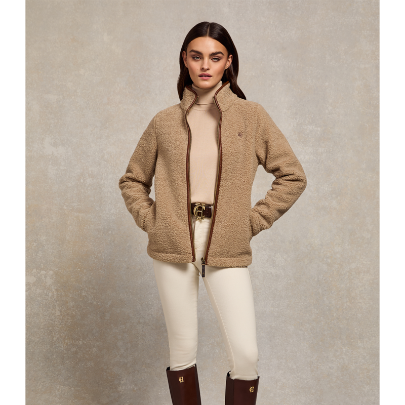 Holland Cooper Country Fleece Jacket - Natural Borg-3