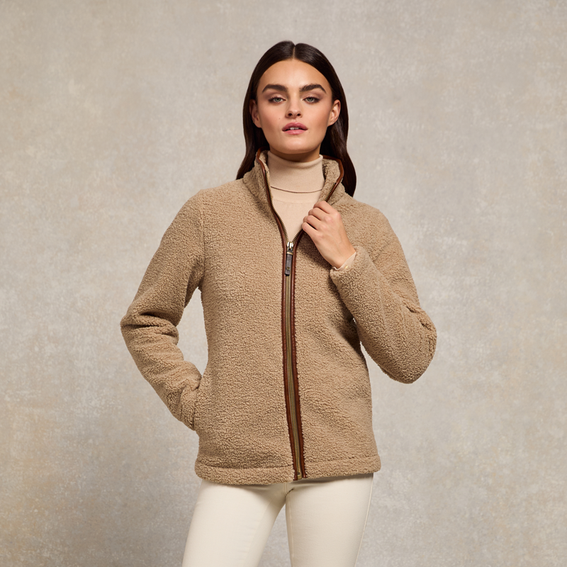 Holland Cooper Country Fleece Jacket - Natural Borg-1