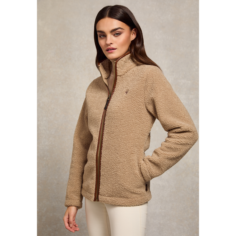 Holland Cooper Country Fleece Jacket - Natural Borg-2